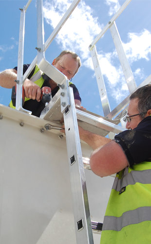 cleaning and maintaining a sectional tank