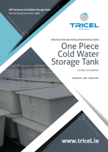 Brochure with Tricels one piece col water storage tanks