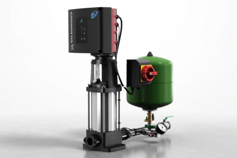 Hydro Solo-E variable speed booster pump designed for efficient water pressure management in commercial, residential, and industrial water supply systems.